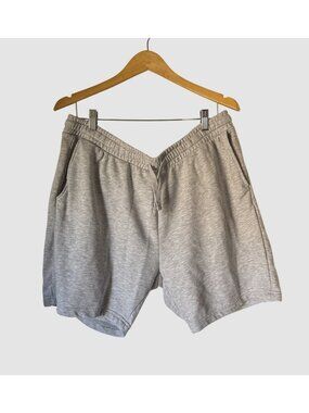 H&M Mens Regular Fit Gray Sweat Shorts XXL Cotton Blend Comfortable Loungewear